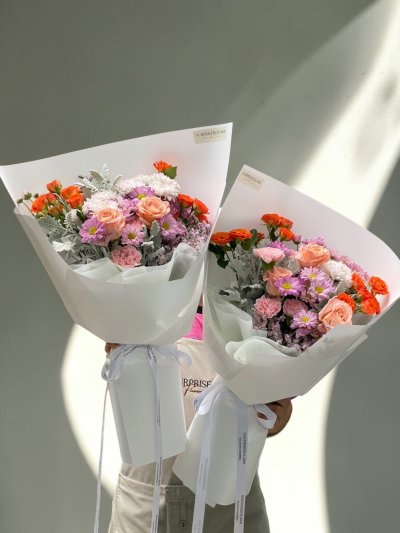 Mixed Orange Purple Bouquet